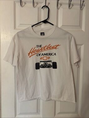 White Chevy 'The Heartbeat of America' Vintage Style Graphic Tee